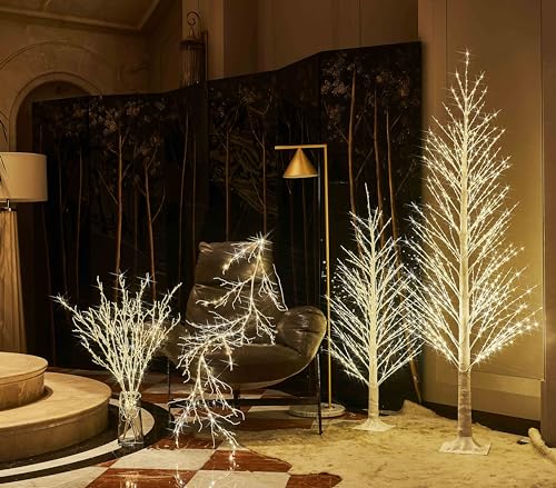 Lighted Twig Tree with Fairy Lights 6FT 810 LED Indoor Outdoor Holiday Decoration S731