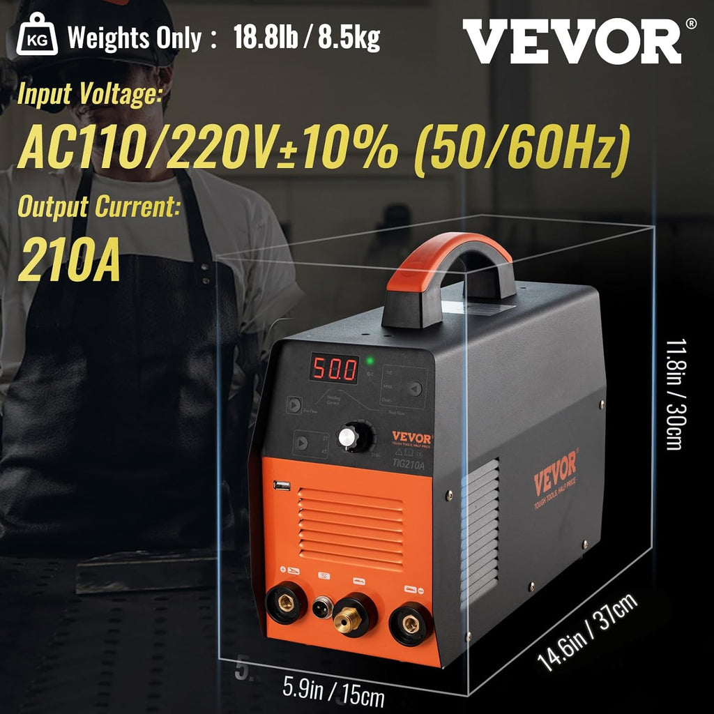 TIG Welder 3 in 1, 110/220V Dual Voltage, IGBT Inverter T588