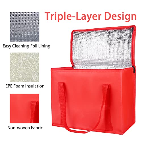 Insulated Food Delivery Bag Hot Cold Meal Carrier Cooler Tote K646948