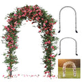 Thickened Rustproof Garden Arch, Wedding Arch- 4.6 * 7.8 or 6.4 * 7.5Ft, Easy to Assemble, Long Lasting and Durable, Metal Arch for Garden Arbor Trellis & Climbing Plant