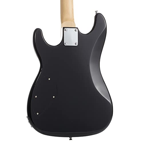 Full Size Electric Guitar with 10-Watt Amp, Black, Right Handed Beginner Kit D640