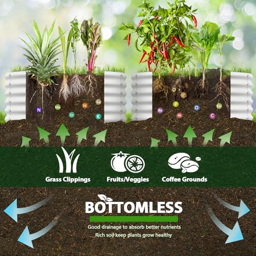 Galvanized Raised Garden Bed Oval Metal Planter Box for Vegetables Flowers A9593
