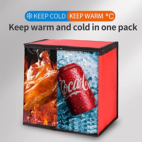 Insulated Food Delivery Bag Hot Cold Meal Carrier Cooler Tote K646948