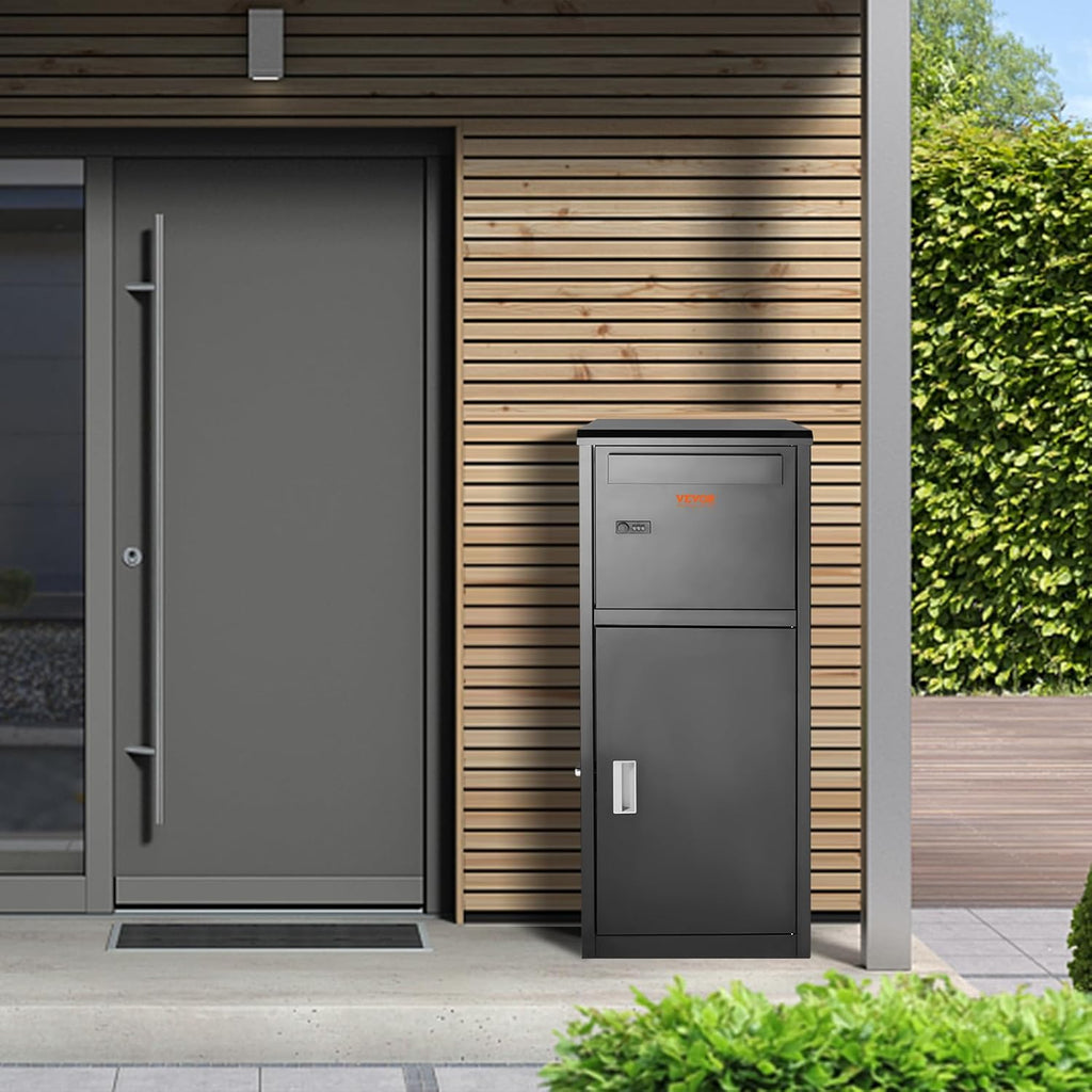Package Delivery Box for Outside, Galvanized Steel with Coded Lock L38466
