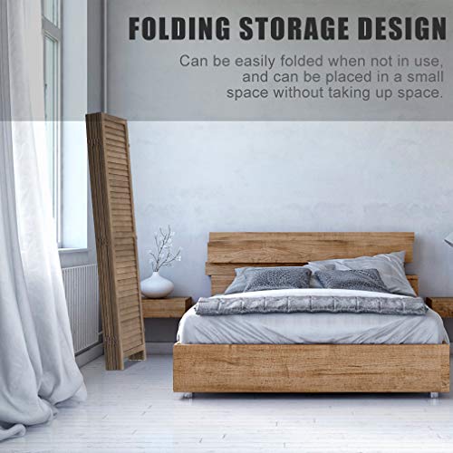 6 Panel Wood Room Divider Freestanding White 5.57 FT S6393