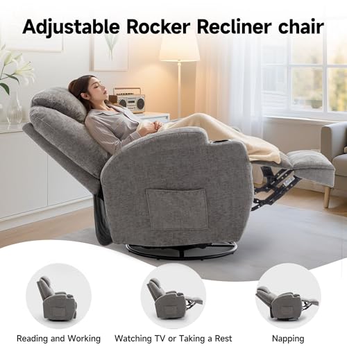 Rocking Recliner Chair with Massage and Heat E368