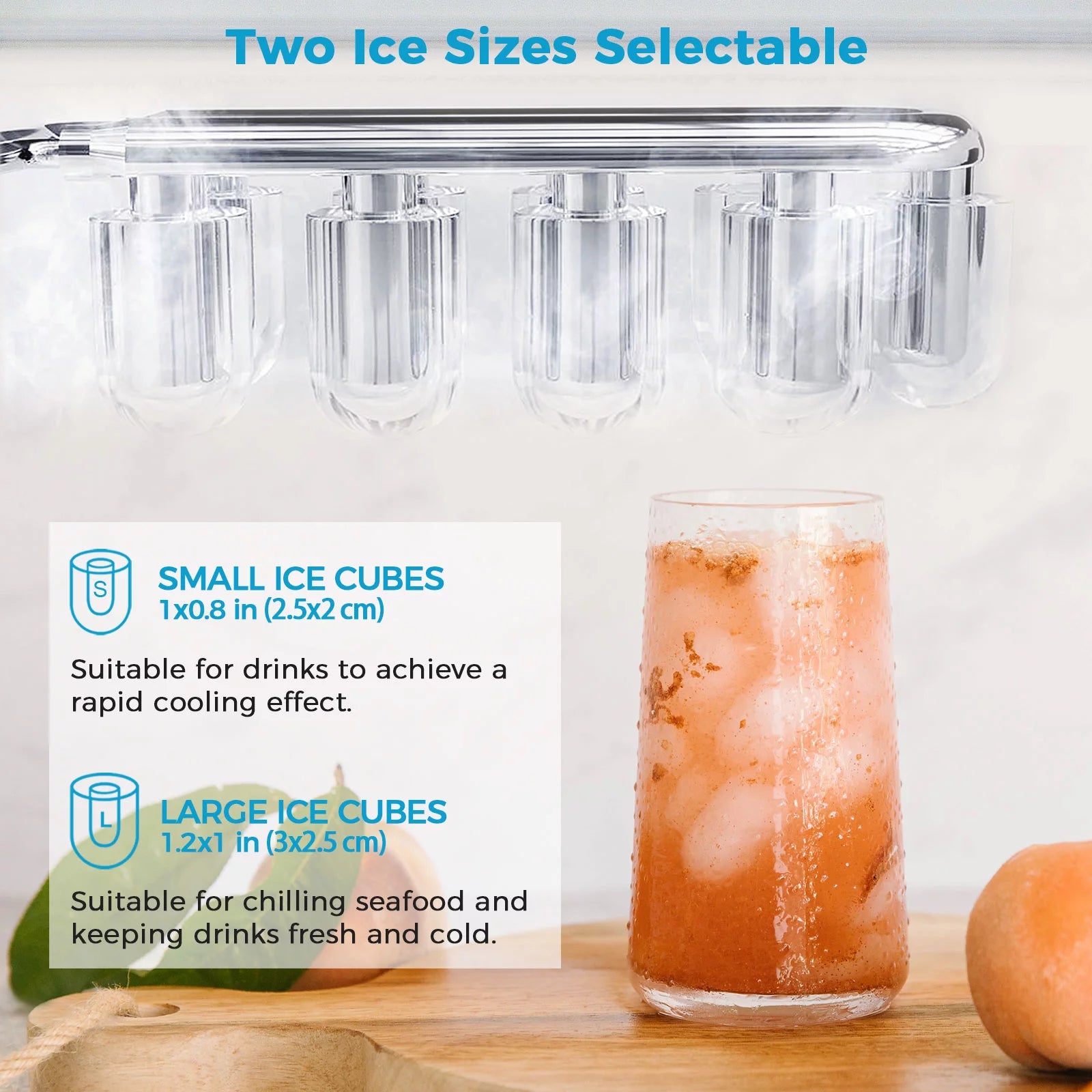 Ice Maker Countertop, Self-Cleaning with Ice Scoop and Basket J796