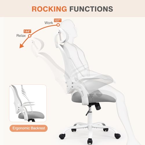 Ergonomic High-Back Mesh Office Chair with Wheels, Pink X2221