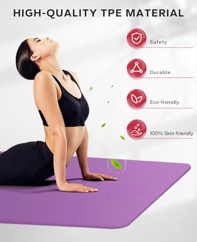 Extra Large Yoga Mat - 72x48, 1/4 Inch Thick, Non-Slip, Eco-Friendly L753346