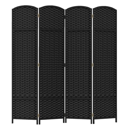 4 Panel Room Divider Screen 5.6 Ft Tall Folding Privacy Partition N658