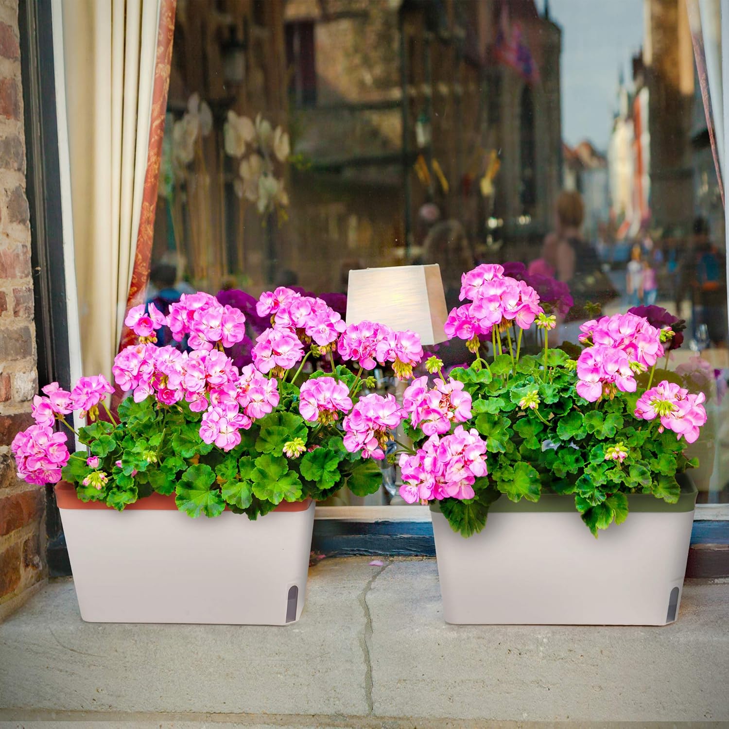 Window Herb Planter Box, Self-Watering, Set of 3 V9641