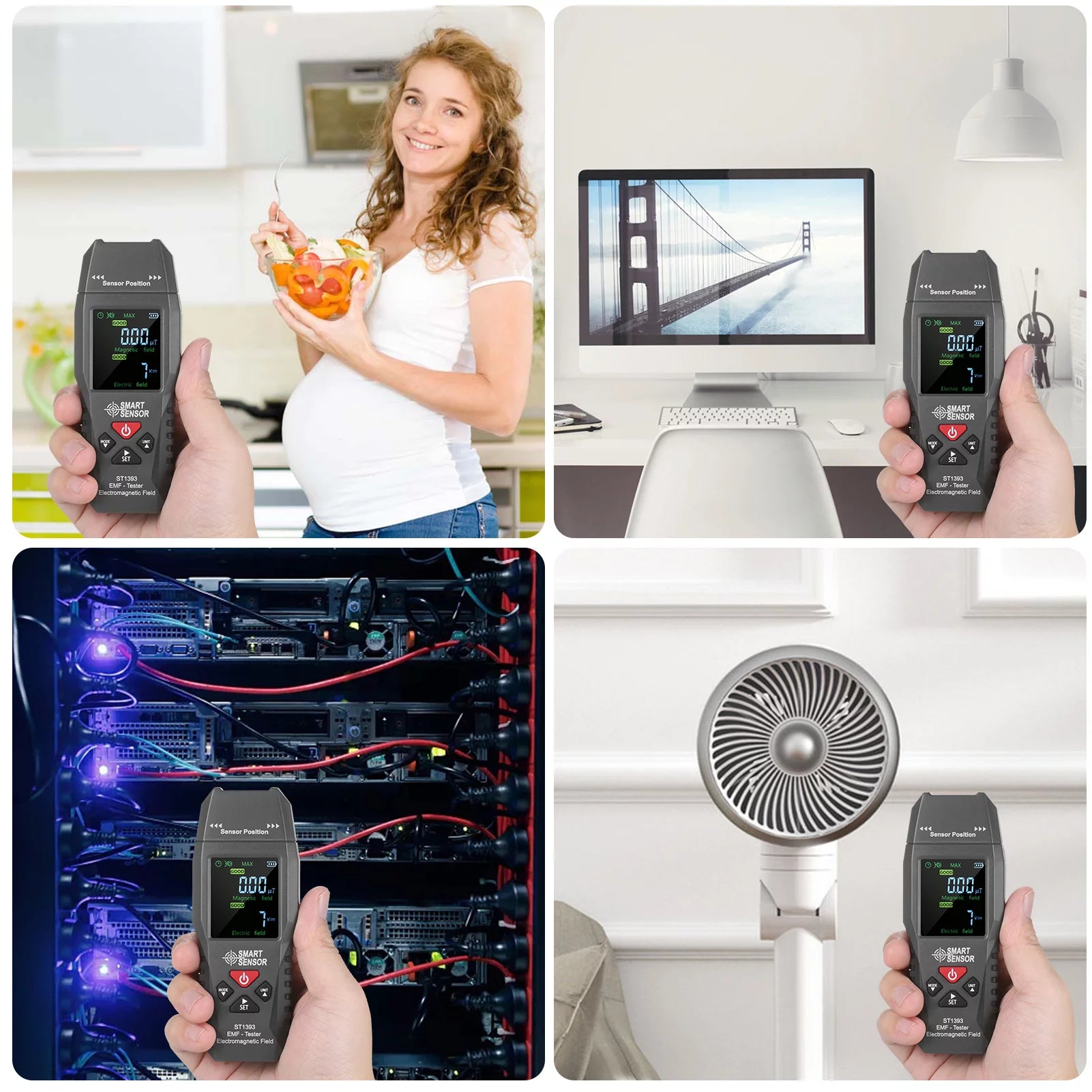EMF Meter Handheld Digital LCD Radiation Tester I1236