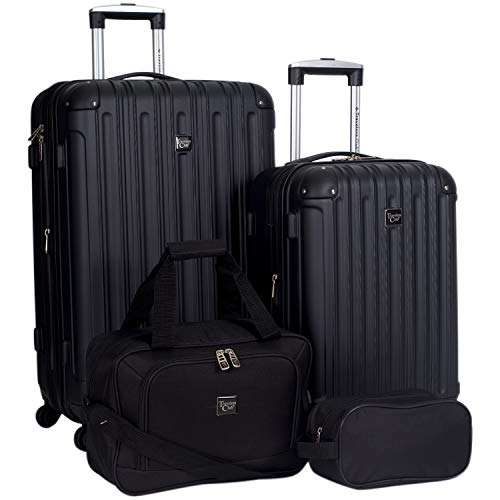 Hardside Luggage 4-Piece Set, Black J441
