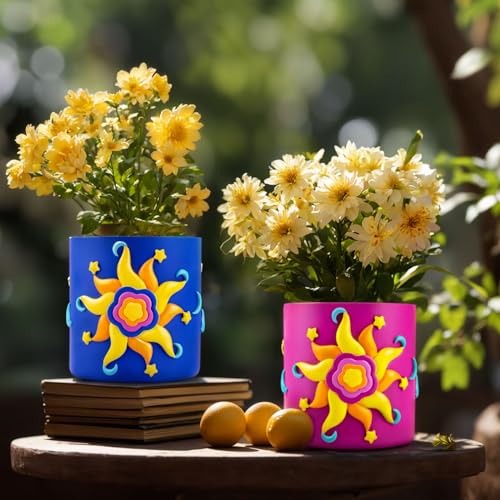 Colorful Planters with Drainage for Indoor Plants W318