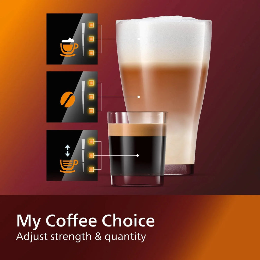 Fully Automatic Espresso Machine with LatteGo, Black P622760