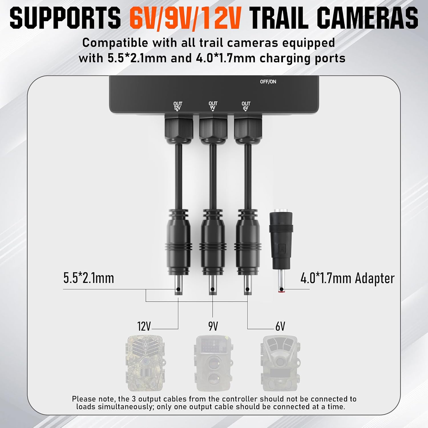 Solar Panel for Trail Camera, 6W with Built-in 7500mAh Battery D664
