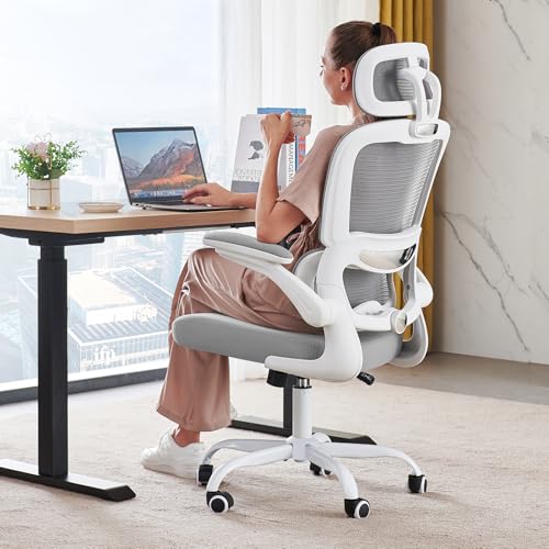 Ergonomic Mesh Office Chair with Wheels, High Back, 330 LBS Capacity C667113