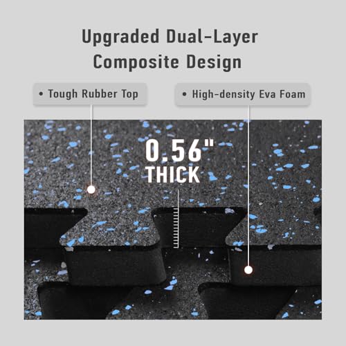 Exercise Mats 24 Sq Ft Interlocking EVA Foam for Home Gym I7577