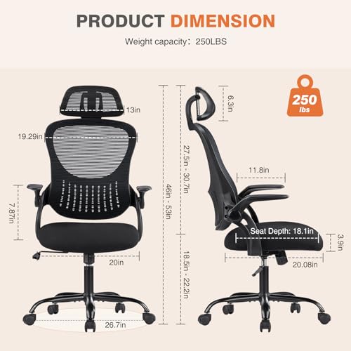 Ergonomic High-Back Mesh Office Chair with Wheels, Pink X2221