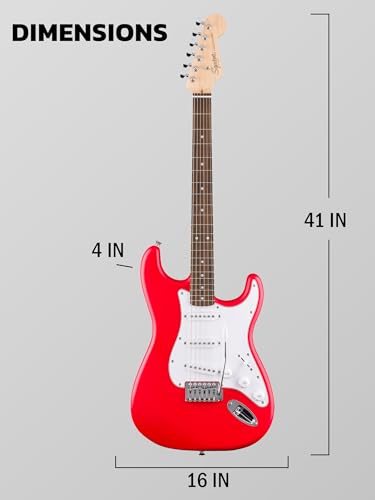 Stratocaster Electric Guitar Bundle with Amplifier, Gig Bag, Strap, Cable, Picks, and DVD S5583