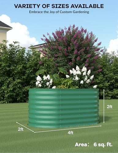 Galvanized Raised Garden Bed for Vegetables, Flowers, Outdoor D165
