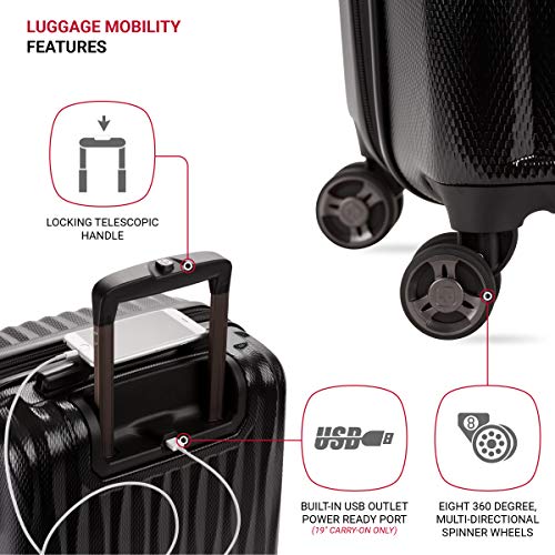 Expandable Hardside Carry-On Luggage with Spinner Wheels and TSA Lock F31623