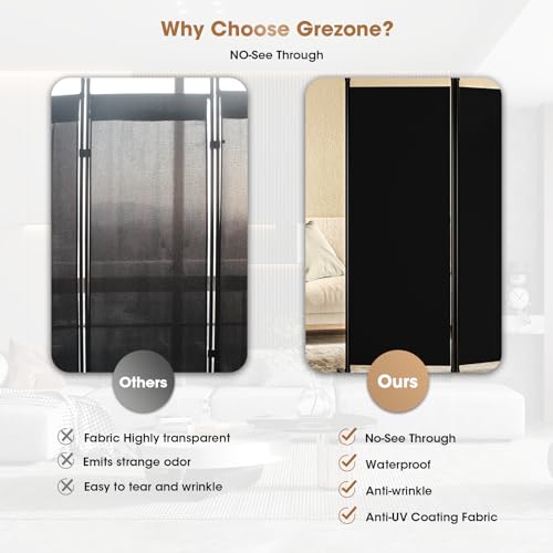 6 Panel Room Divider, Folding Privacy Screen, Freestanding Partition for Home Office P507