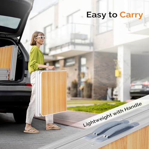 3ft Aluminum Folding Camping Table with Carrying Handle L179408