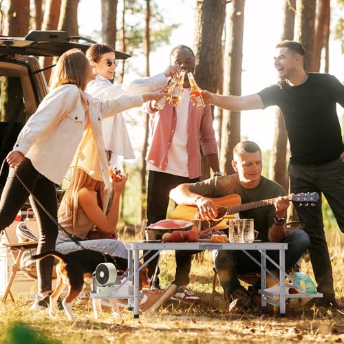 Folding Camping Table Small 2ft Portable Aluminum W647