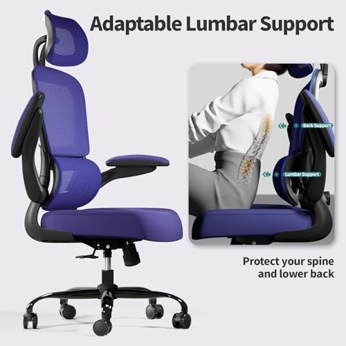 Ergonomic Mesh Office Chair with Wheels, High Back, 330 LBS Capacity C667113