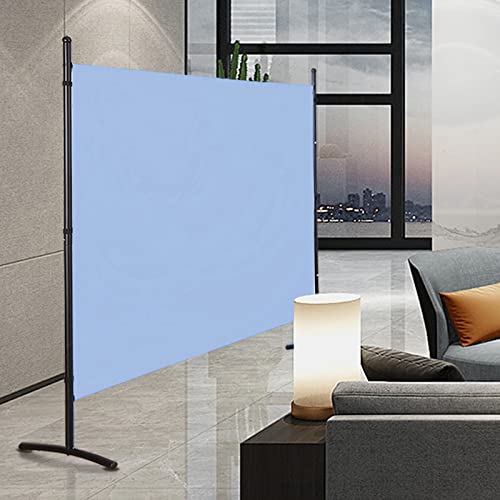 4 Panel Folding Room Divider Privacy Screen with Steel Frame P539789