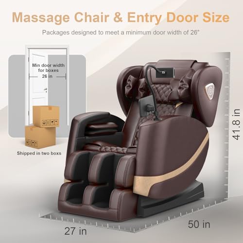 Zero Gravity Full Body Massage Chair with Heating, Foot Massage, Bluetooth Speaker L5704