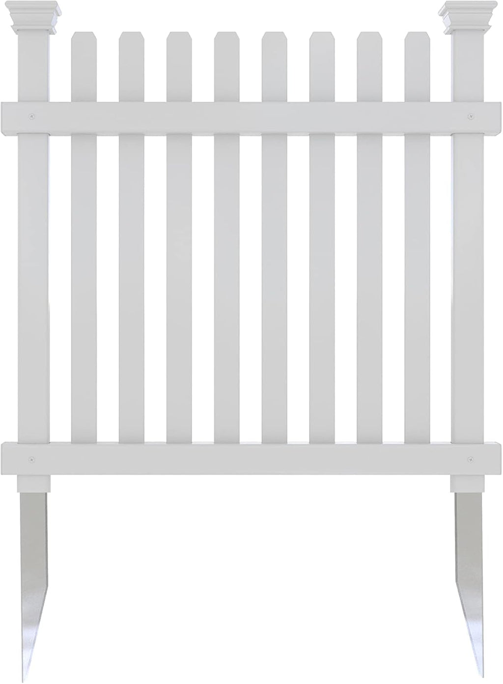 Outdoor No Dig Garden Fence with Vinyl Gate Kit B85448