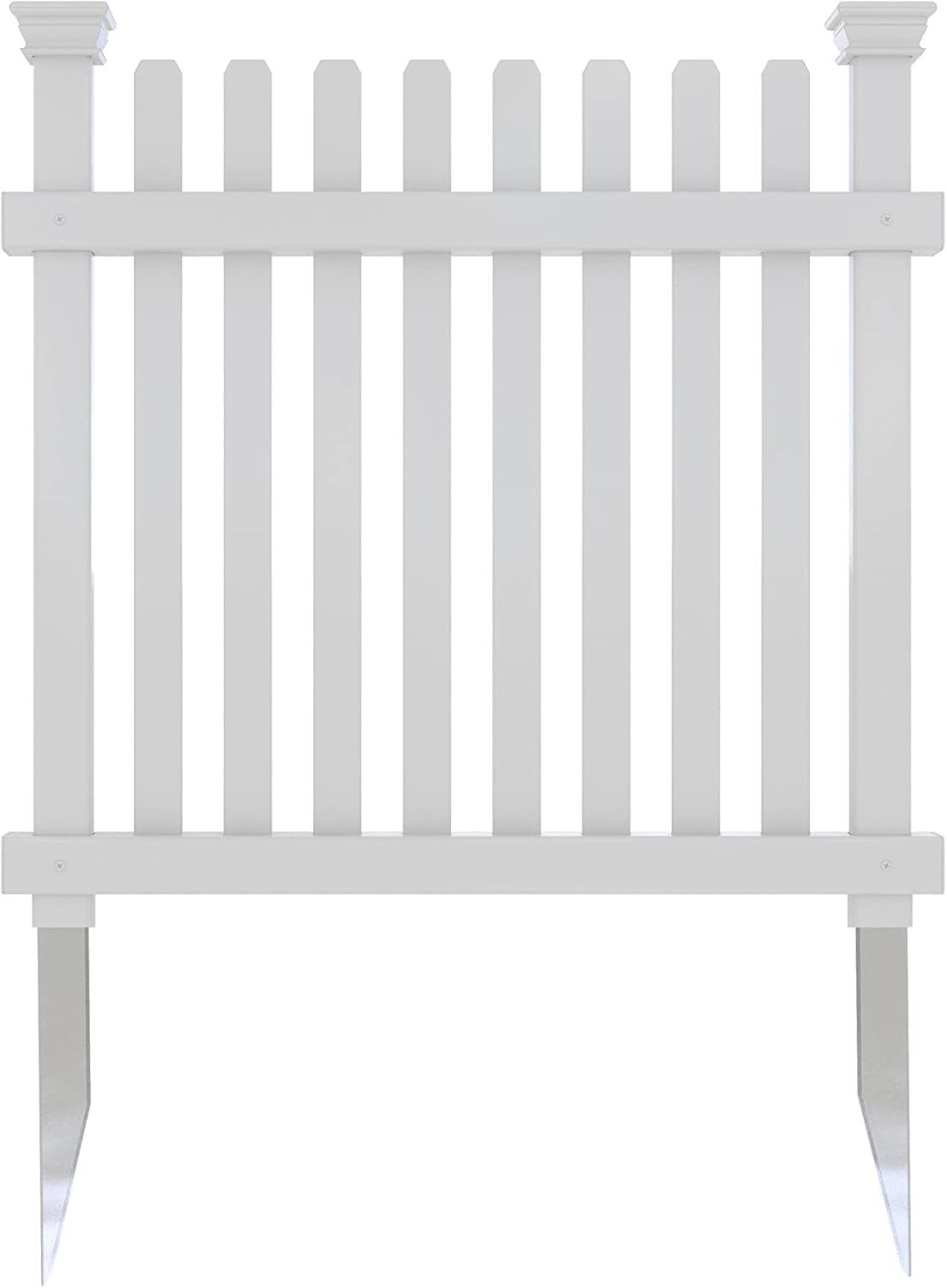 Outdoor No Dig Garden Fence with Vinyl Gate Kit B85448