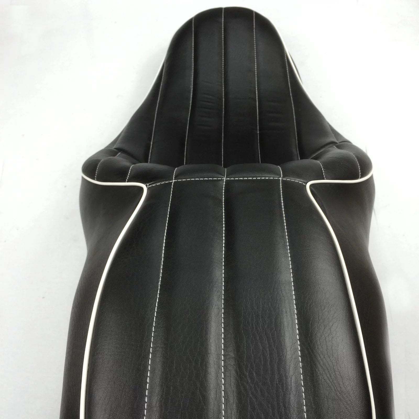Motorcycle Leather Seat 2-up Vertical Stripes Style C239568