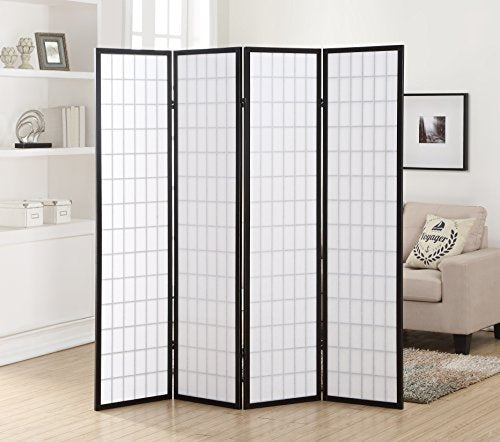 4 Panel Shoji Room Divider, Natural P768439