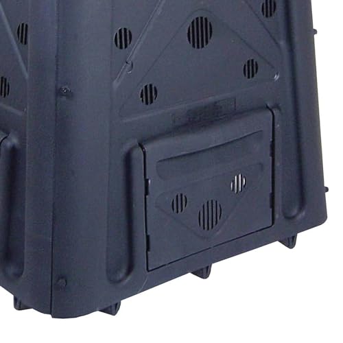 Outdoor Compost Bin with Lift Off Lid, 4 Door Access, Black J4591