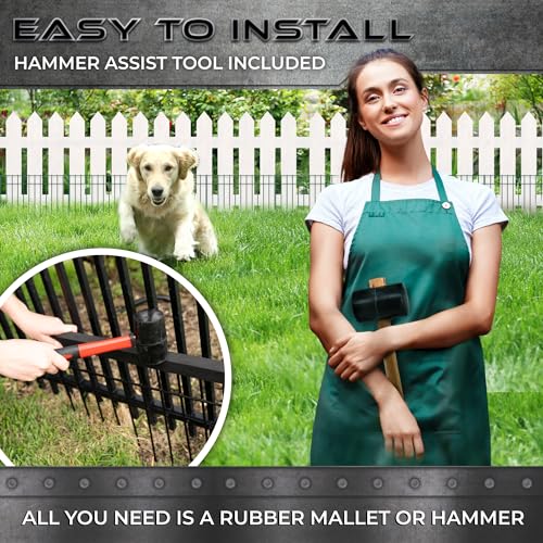 Dog Digging Fence Barrier 5 Pack Black 24in x 15in D5418