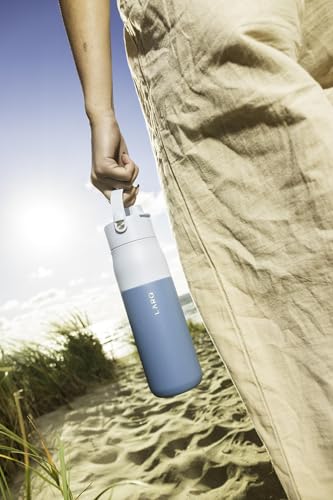 Insulated Stainless Steel Water Bottle 34oz with Silicone Handle L348874