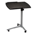 Tilt Top Overbed Table, Multifunctional Lifting Computer Desk,Medical Adjustable Tilt Overbed Bedside Table with Wheels for Hospital and Home Use (Brown)