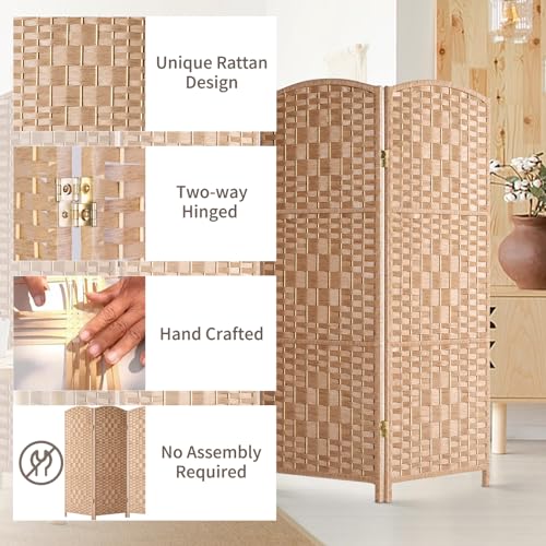 3 Panel Folding Room Divider, Privacy Screen, Dark Mocha S685