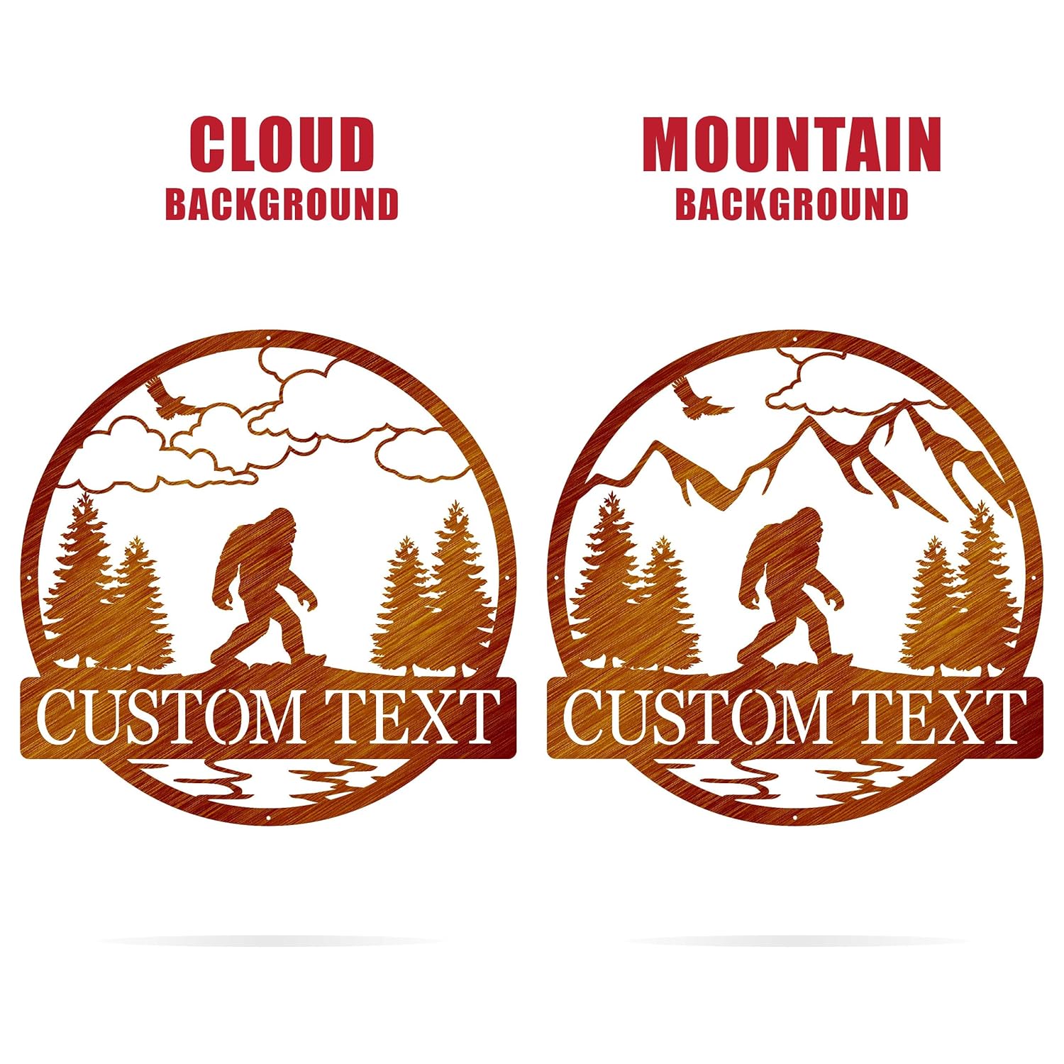 Custom Name Metal Sign Bigfoot Yard Decor V48512