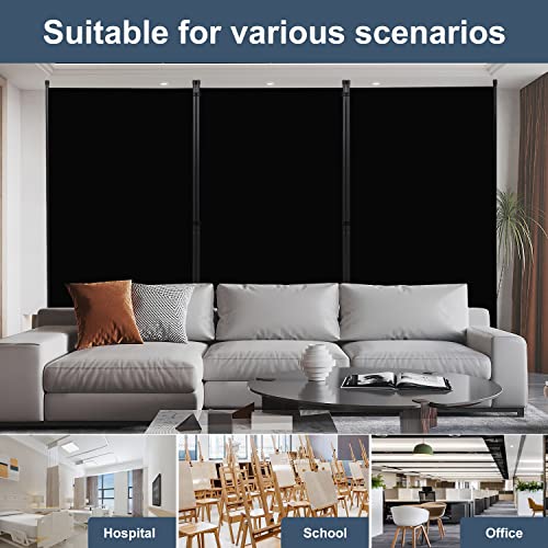 Room Divider 6ft 3 Panel Portable Fabric Partition Screen H7762
