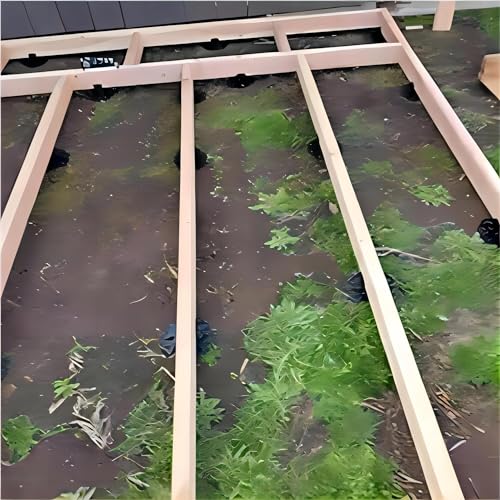 Adjustable Deck Support Pedestal for Floating Deck Platform, Height Adjustable 1-3/16" to 2-3/8", Black, 12-Pack R465