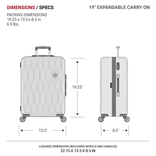 Expandable Hardside Carry-On Luggage with Spinner Wheels and TSA Lock F31623