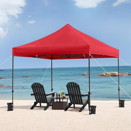 Heavy Duty Pop Up Canopy Tent 10x20 with Wheeled Carry Bag, White X6840