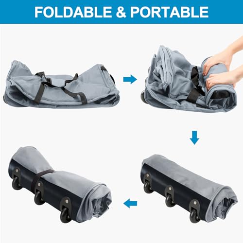 120L Foldable Rolling Duffel Bag with 3 Wheels O1345