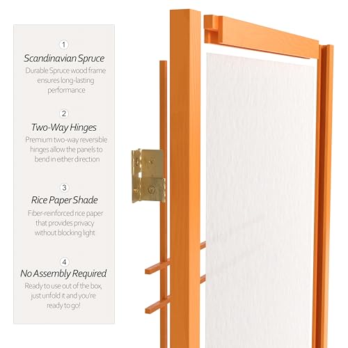 6 Panel Honey Room Divider X65165