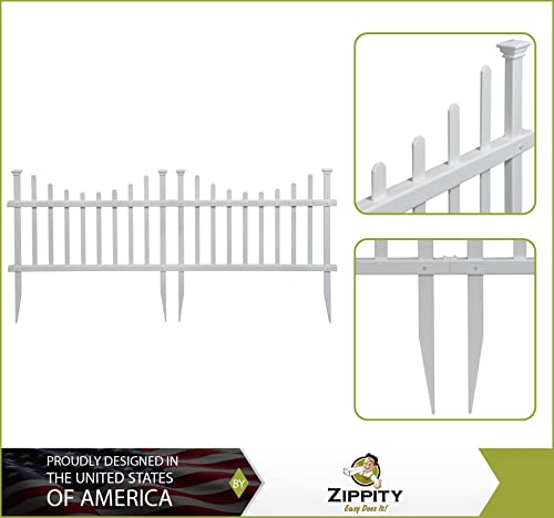 White Vinyl Picket Fence Kit 2.5 ft H x 3.5 ft W, 2 Panels E2055