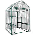 4 Tier Mini Greenhouse - Portable Greenhouse with Locking Wheels and PVC Cover for Indoor or Outdoor - 27 x 19 x 63-Inch Green House by Home-Complete